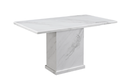 MDT1236 4.6F DINING TABLE + LEG (1+6) (WHITE) *TT1077*