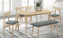 KEN-A TABLE + BOSTON-A CHAIR + KEN-A BENCH (1+4+B)