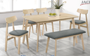 KEN-A TABLE + KEN PLUS-A CHAIR + KEN A BENCH (1+4+B) 