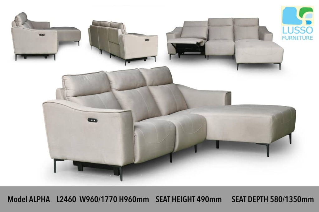 SF-ALPHA 2+L RECLINER SOFA (168-3)