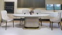 DT-90585-DINING TABLE (BE+GD) 