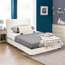 3' BED-00388 HEABOARD + 7' DIVAN (PVC WHITE)