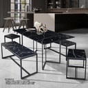 KK212 (BENCH+CHAIR+TABLE+LEG) BLACK