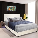 5' BED-00388 HEABOARD + 7' DIVAN (PVC WHITE)