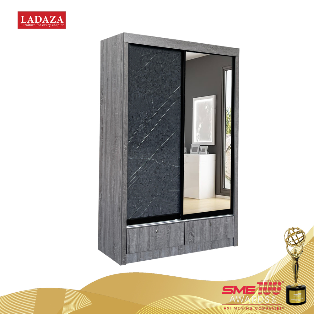 WD-NK100 4 X 76 SLIDING DOOR WARDROBE ONLY (LINE GREY)*TT1144*...