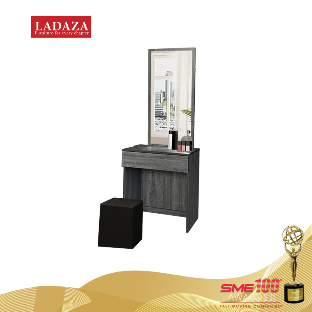 DT-NK100 DRESSING TABLE + MIRROR (LINE GREY)*TT1144*