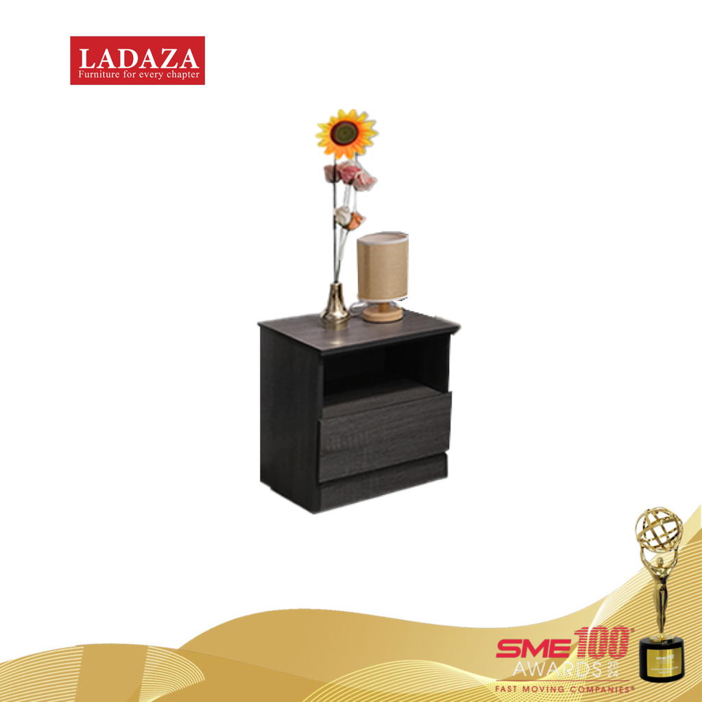 BST-NK100 BEDSIDE TABLE (LINE GREY)*TT1144*