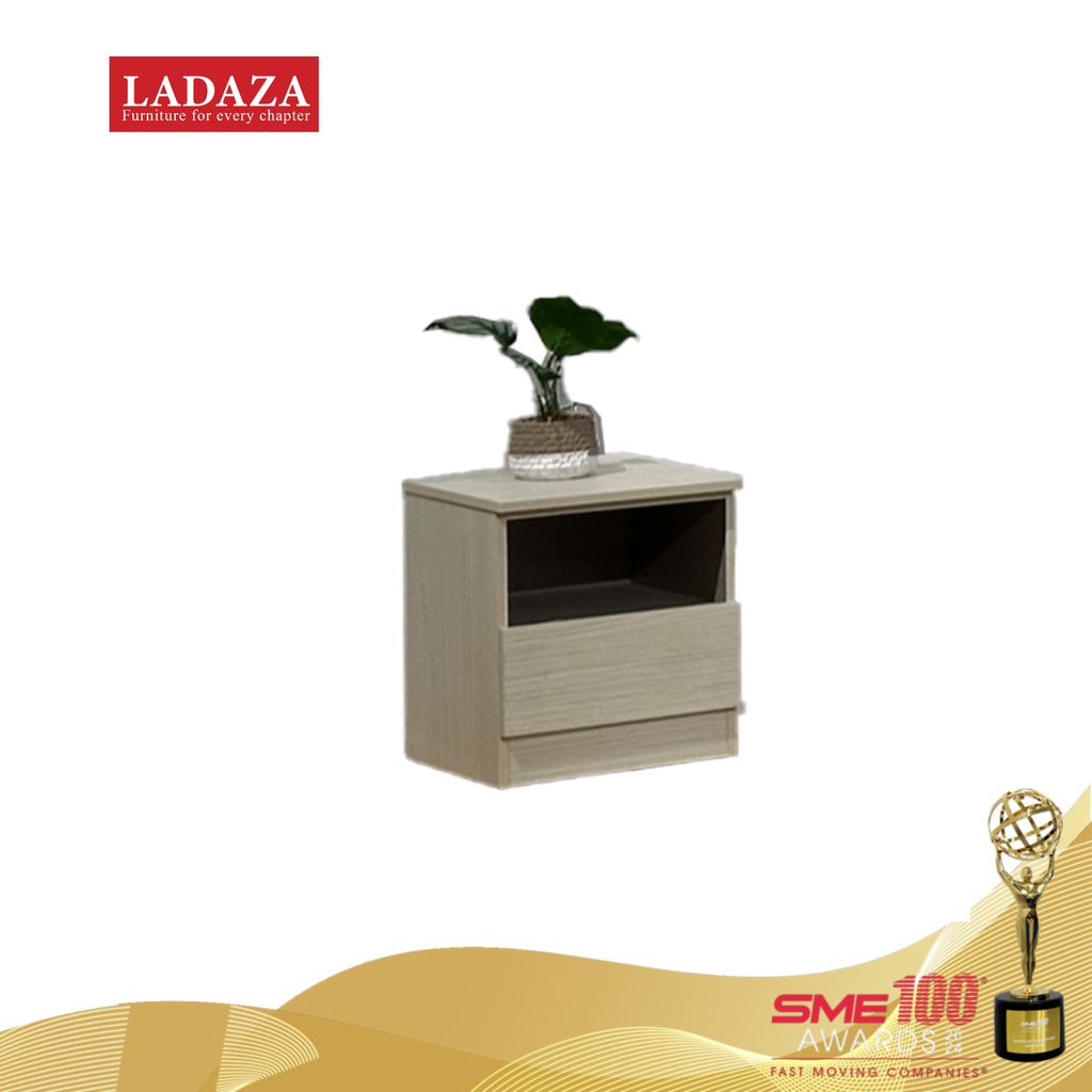 BST-1280 BEDSIDE TABLE (COL:9040 OAT) *KK300 WHITE* ...