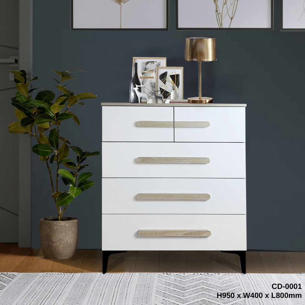 CD-0001 CHEST DRAWER (WHITE)