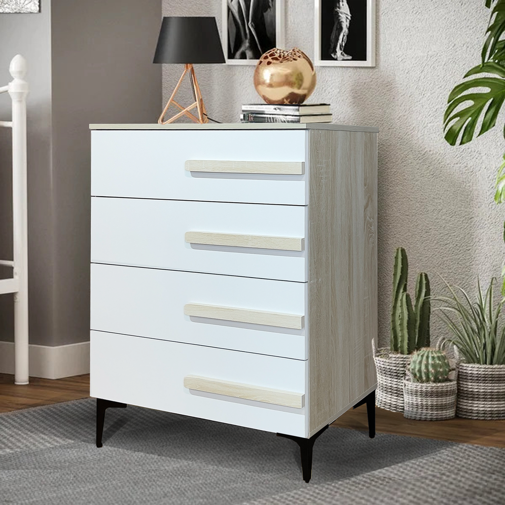 CD-0002 CHEST DRAWER 4DRAWER (WHITE)