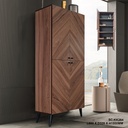 SC-KK264 4 DOOR SHOE CABINET (BROWN) 
