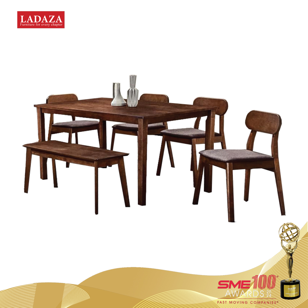 CKE9710-WL-BR DINING CHAIR (BROWN) (1+4+1) KK204