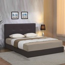5' BED-00389 HEADBOARD (PVC BROWN) + 7" DIVAN