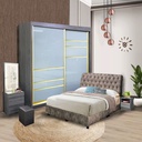 BRS WD-SF8900 8X8 SLIDING DOOR WARDROBE + DT-SF8900 DRESSING TABLE + MIRROR + SIDE TABLE *TT1120*