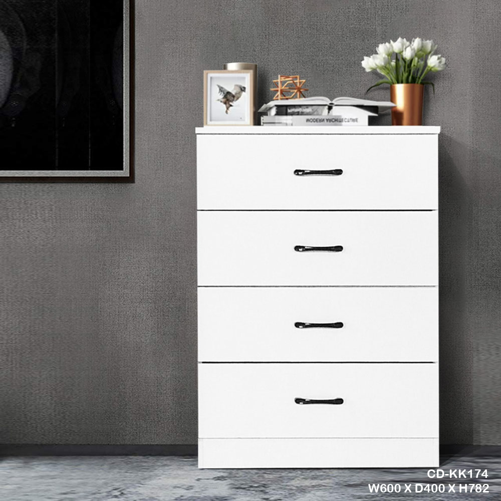 CD-KK174 CHEST DRAWER 4DRAWER (WHITE)