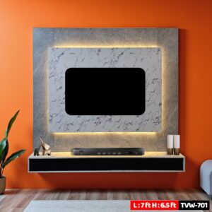 【Mr 99 Furniture】7ft x 6.5ft TV Wall Cabinet/7 kaki Kabinet TV gantung/Backlight/Lampu led